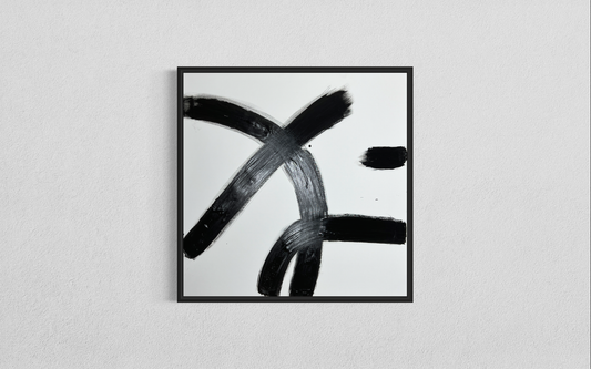 Modernes abstraktes Kunstwerk schwarz weiß